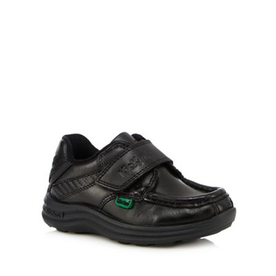 Kickers Boys' black leather shoes